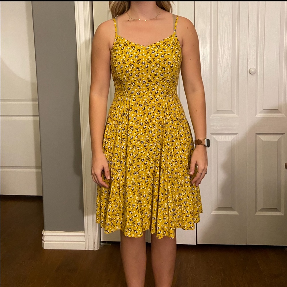 Yellow floral dress